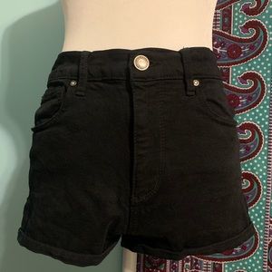 Black High Waisted Shorts